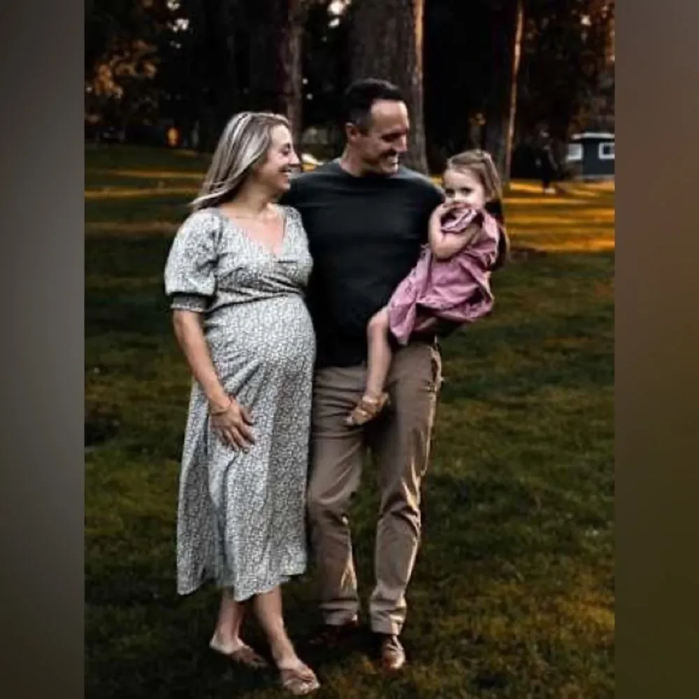 Lulus Times With You Sage Green Floral Print Puff Sleeve Midi Dress Size XS NEW - Picture 6 of 16